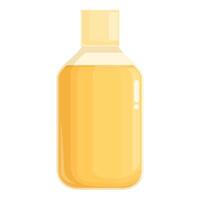 graphic of a golden yellow shampoo bottle, isolated on a white background vector