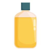 Transparent bottle with yellow liquid illustration vector