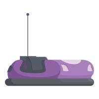 Cartoon style purple bumper car illustration vector