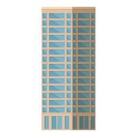 Abstract image of a contemporary skyscraper with a pattern of windows on a clear day vector