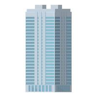 Flat design of a contemporary glass skyscraper for urban architecture designs vector