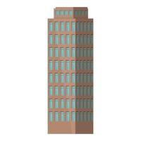 Isolated illustration of a contemporary multistory office building with large windows vector