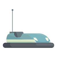 design of a modern, sleek hover car with antenna on a white background vector