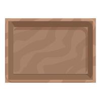 Empty wooden picture frame isolated on white vector