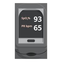 Digital pulse oximeter display showing blood oxygen and pulse rate vector