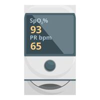 Digital pulse oximeter displaying oxygen levels vector