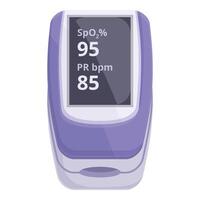 Digital pulse oximeter display with readings vector