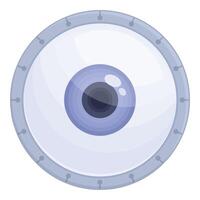 Detailed graphic of a stylized robotic eye with a modern design vector