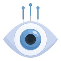 illustration of a stylized eye symbolizing digital surveillance and technology vector