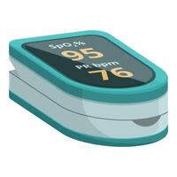 Digital pulse oximeter device illustration vector