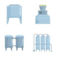 Set of industrial equipment icons vector