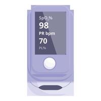 Digital pulse oximeter display showing vital signs vector