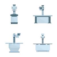 illustrations of various laboratory analytical instruments isolated on white vector