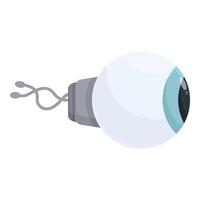 Cartoon eyeball with optic nerve illustration vector