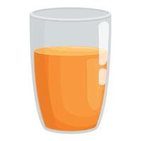 Glass of orange juice illustration vector