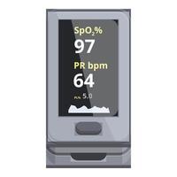 Digital pulse oximeter display showing vital signs vector