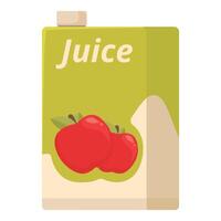 Cartoon juice box with apple design vector