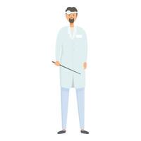 Smiling male scientist with pointer vector