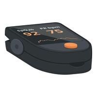 Illustration of a modern pulse oximeter used for measuring spo2 and pulse rate vector