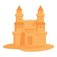 vibrante ilustración de un naranja castillo de arena en un blanco antecedentes vector