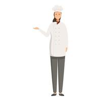 profesional cocinero en uniforme presentación vector