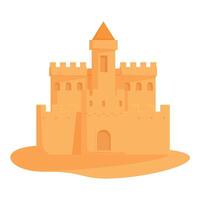 vibrante ilustración de un sencillo castillo de arena, Perfecto para verano temas vector