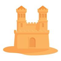 vibrante ilustración de un caprichoso castillo de arena, Perfecto para verano o temática de playa diseños vector