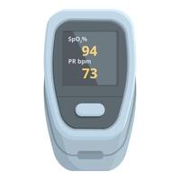 Portable pulse oximeter device isolated on white vector
