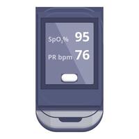 Digital pulse oximeter device displaying readings vector
