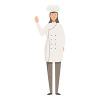 Smiling cartoon chef waving hello vector