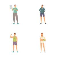 Diverse group of people engaging in different activities vector