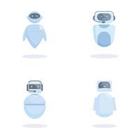 Set of modern robot icons vector