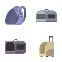conjunto de viaje y casa accesorios íconos vector