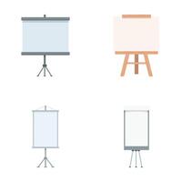 Collection of blank presentation boards vector