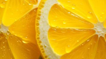 Lemon slices texture background. Citrus background. photo
