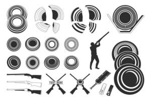 Clay Shooting Clay Target Clay Targets and Shotgun Shells Trapshooting Cricut Silhouette Cameo vector