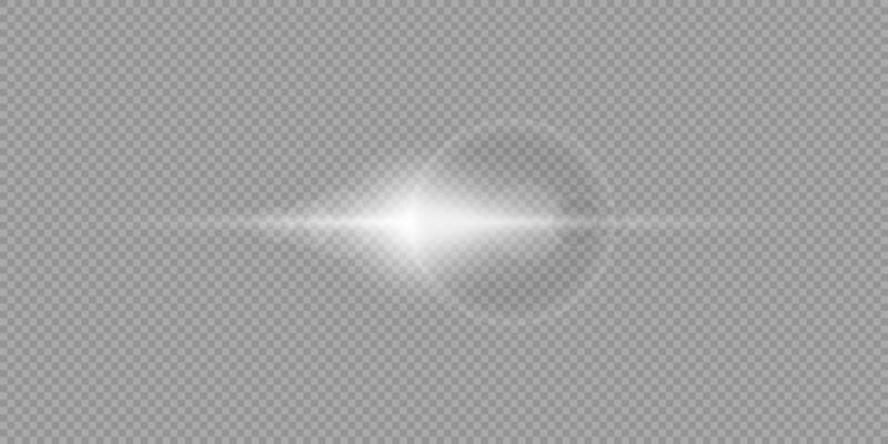 White horizontal light effect of lens flares