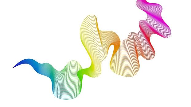 Abstract backdrop with wave gradient lines vector