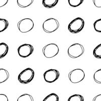 Seamless pattern with sketch circles shape vector