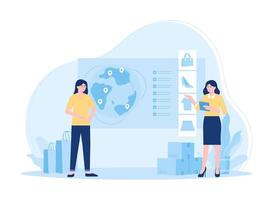 márketing o especial ofertas descuentos, en línea compras concepto plano ilustración vector