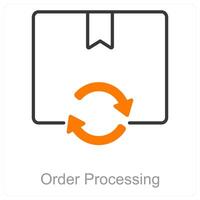 Order Processing and checkout icon concept vector