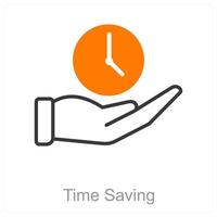 Time Saving and clock icon concept vector