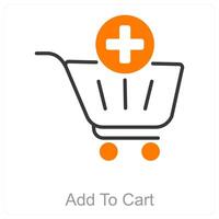 Add to cart and checkout icon concept vector