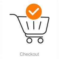 Checkout and bill icon concept vector