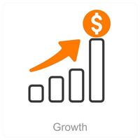 Growth and success icon concept vector