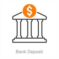 Bank Deposit and savings icon concept vector