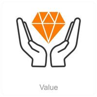 Value and growth icon concept vector