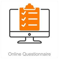 Online Questionnaire and form icon concept vector