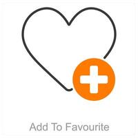 Add To Favourite and save icon concept vector