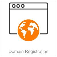 Domain Registration and icon concept vector